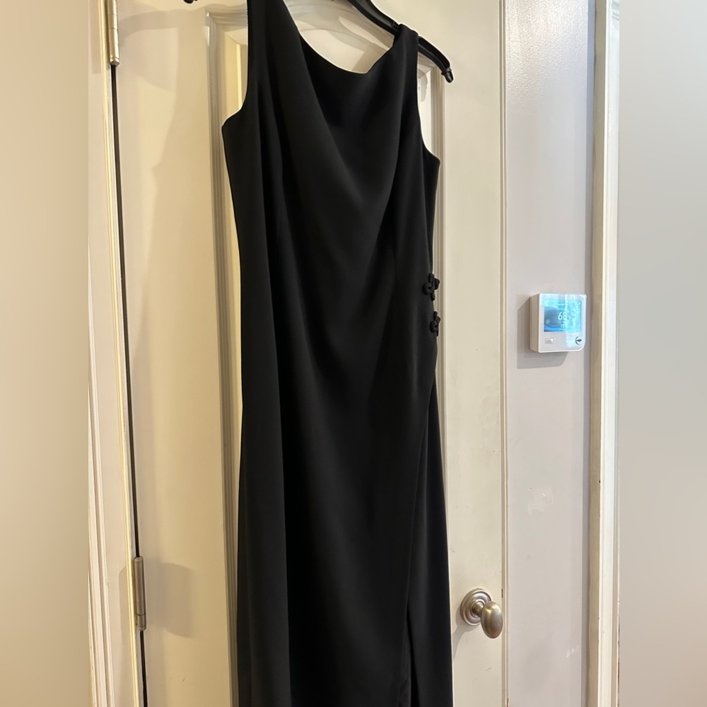 Ann Taylor Petites Formal Black Sleeveless V-neck Dress, Sz 8P